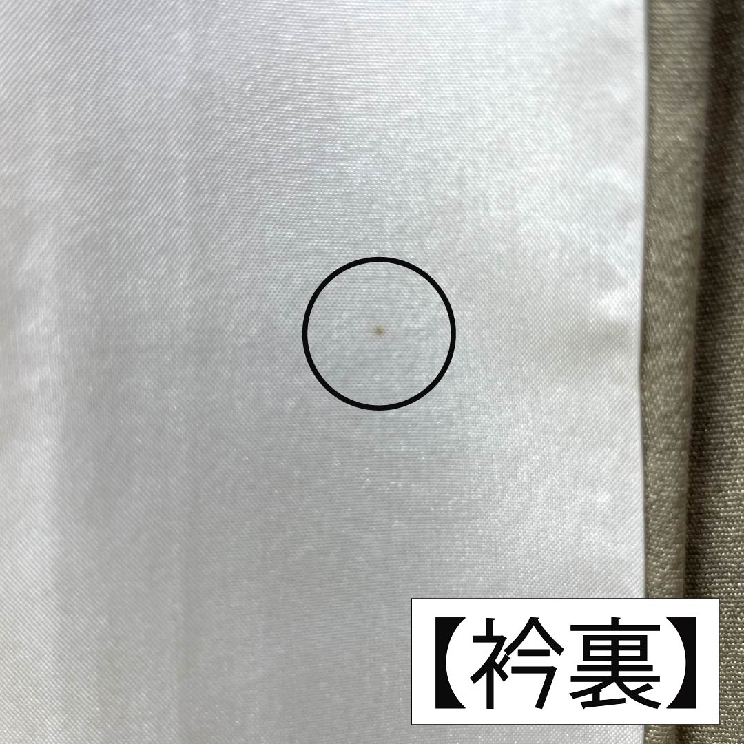 小紋 正絹 身丈150cm 裄丈64.5cm 袷 茅色(かやいろ) 墨流し染 しつけ糸付き Sランク ベージュ系 1115006292125