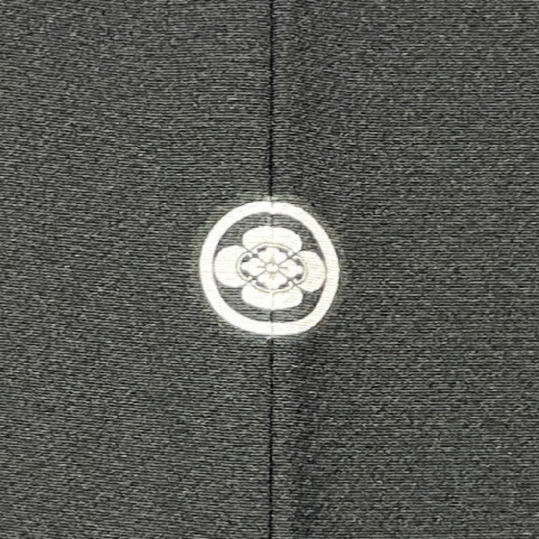 黒留袖 正絹 Aランク 身丈155.5cm 裄丈66.5cm 袷 京友禅 五つ紋 丸に木瓜 吉祥文様 金駒刺繡 鶴 五つ紋 黒系 1111001953310