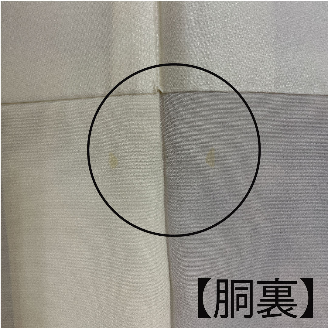 小紋 身丈158cm 裄丈65cm 袷 洗える着物 雲取り 草花模様 ポリ Aランク 紫系 1115001623320