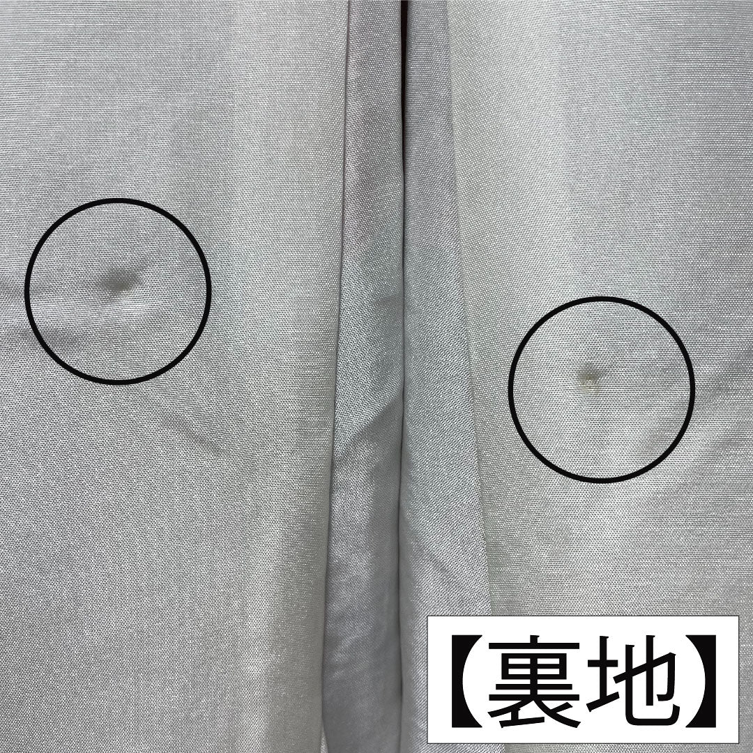 小紋 正絹 身丈163.5cm 裄丈64cm 袷 葡萄色(えびいろ) 型染 吉祥文様 しつけ糸付き Sランク 紫系 1115004482420