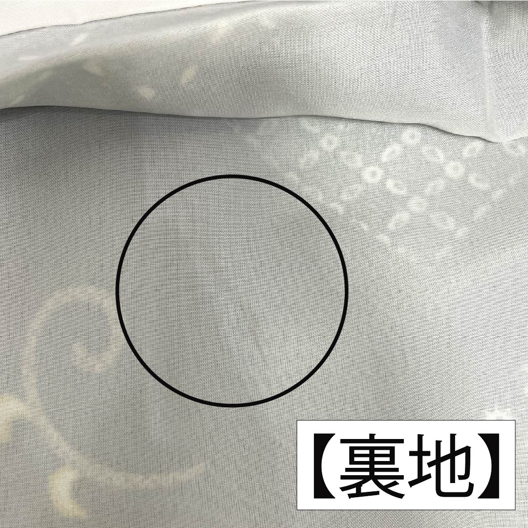 小紋 ポリエステル 身丈167.5cm 裄丈66cm 袷 深藍色(ふかあいいろ) 抽象模様 洗える着物 しつけ糸付き Sランク 紺系 1115006012518