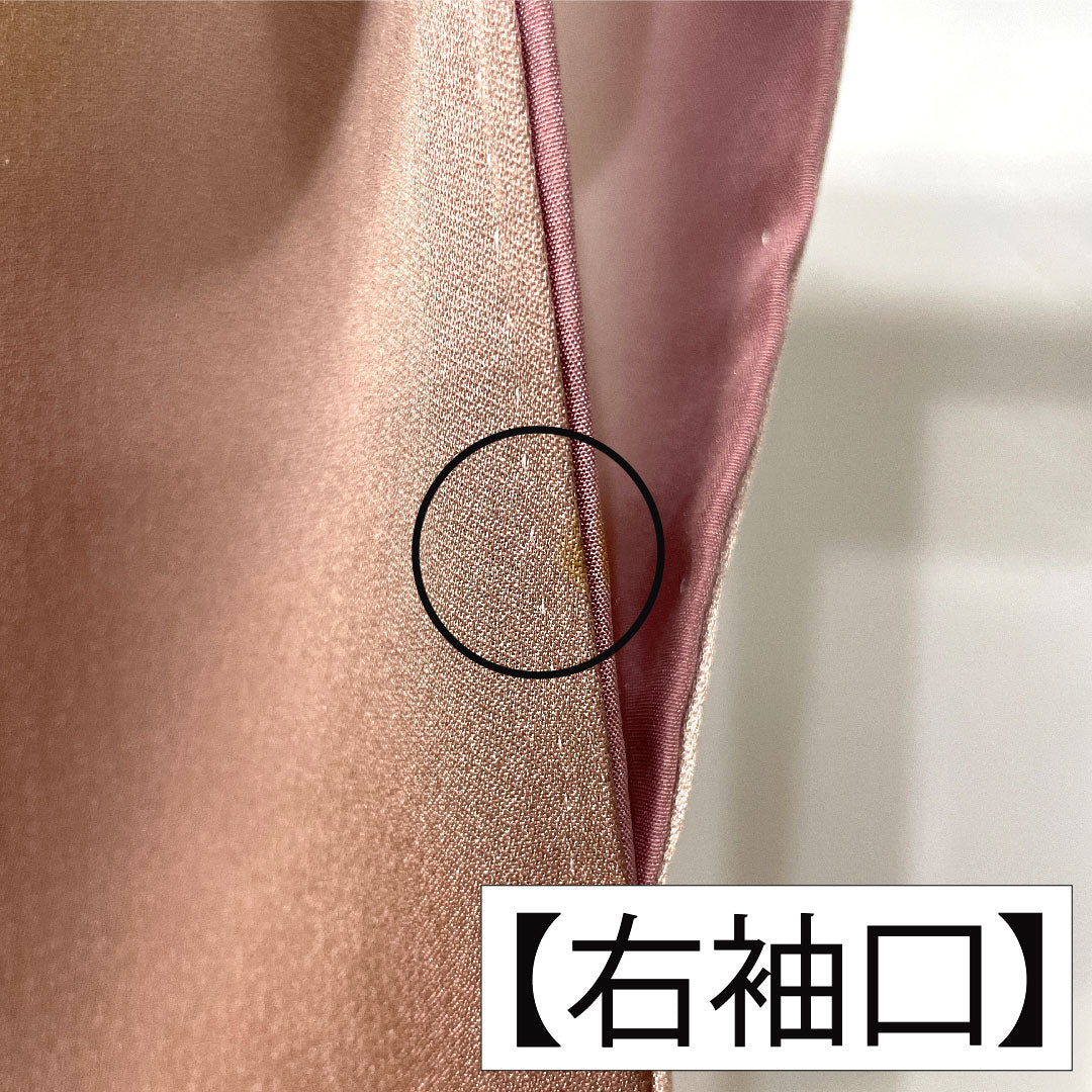 訪問着 正絹 袷 身丈156.5cm 裄丈62.5cm 今様色(いまよういろ) 京友禅 汕頭刺繡 花車 Sランク ピンク系 1112004942313