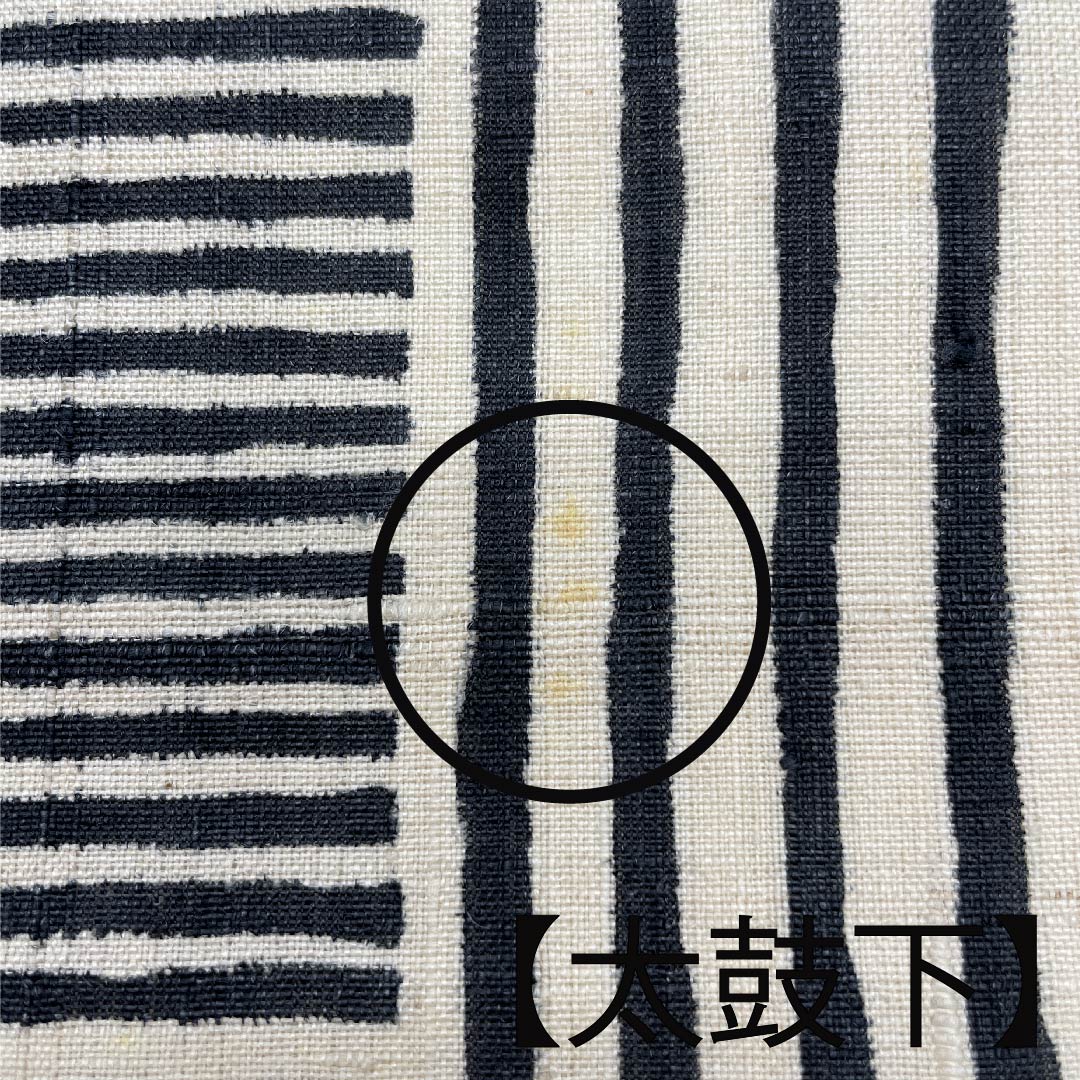 袋帯 生成り色(きなりいろ) 紬地 市松 モノトーン 帯丈446cm 正絹 Aランク 六通 カジュアル ベージュ系 1123009223325