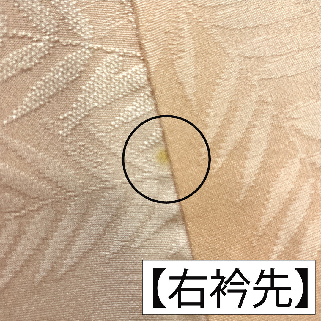 小紋 正絹 身丈157.5cm 裄丈62.5cm 袷 濡れ描き友禅 抽象花 しつけ糸付き Aランク ピンク系 1115004873313