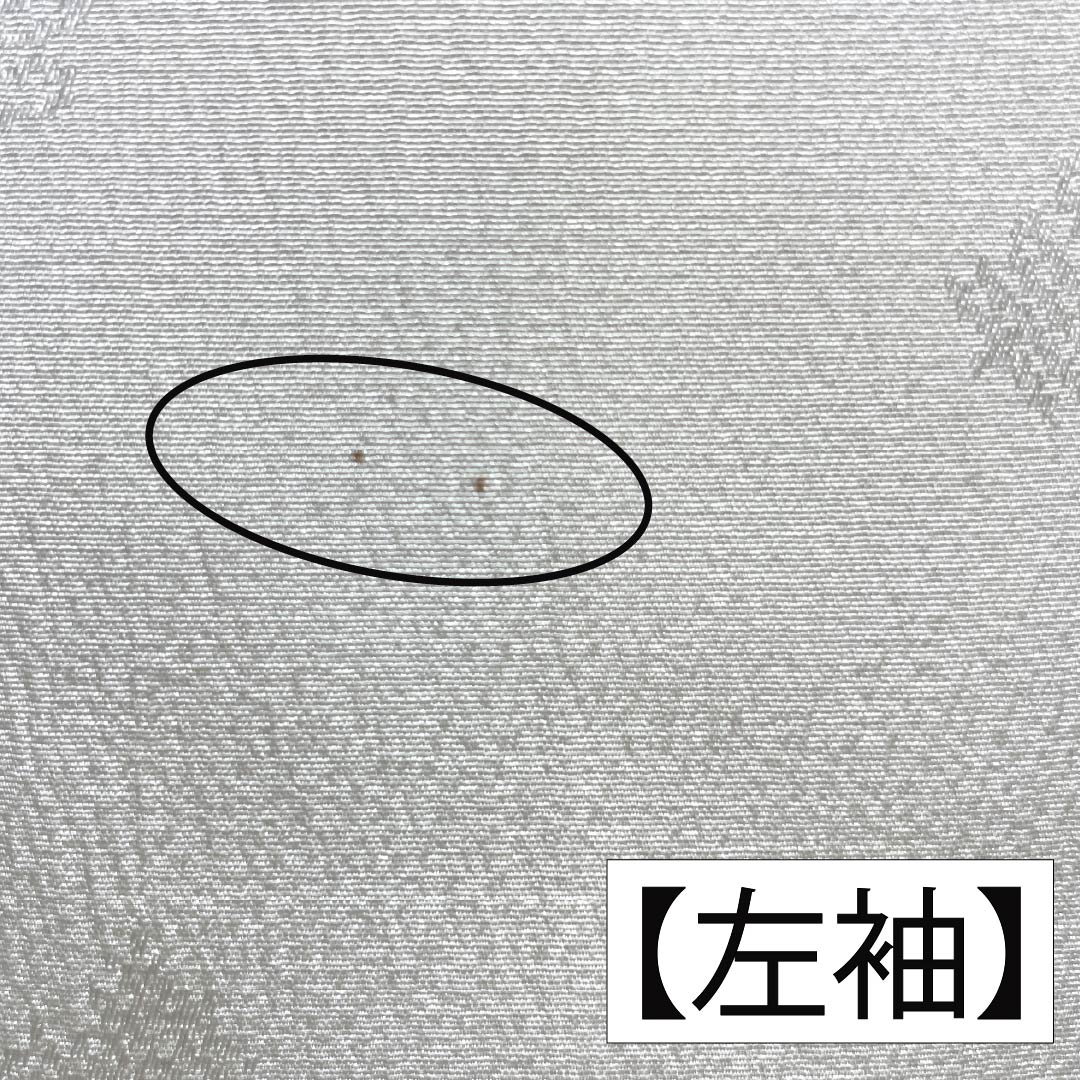 Nagajuban (long under-kimono) made of pure silk, S-rank, length 119cm, sleeve length 64cm, lined, with a crane and long sleeves, silk guard, and a white pattern. Product number: 1129000772111