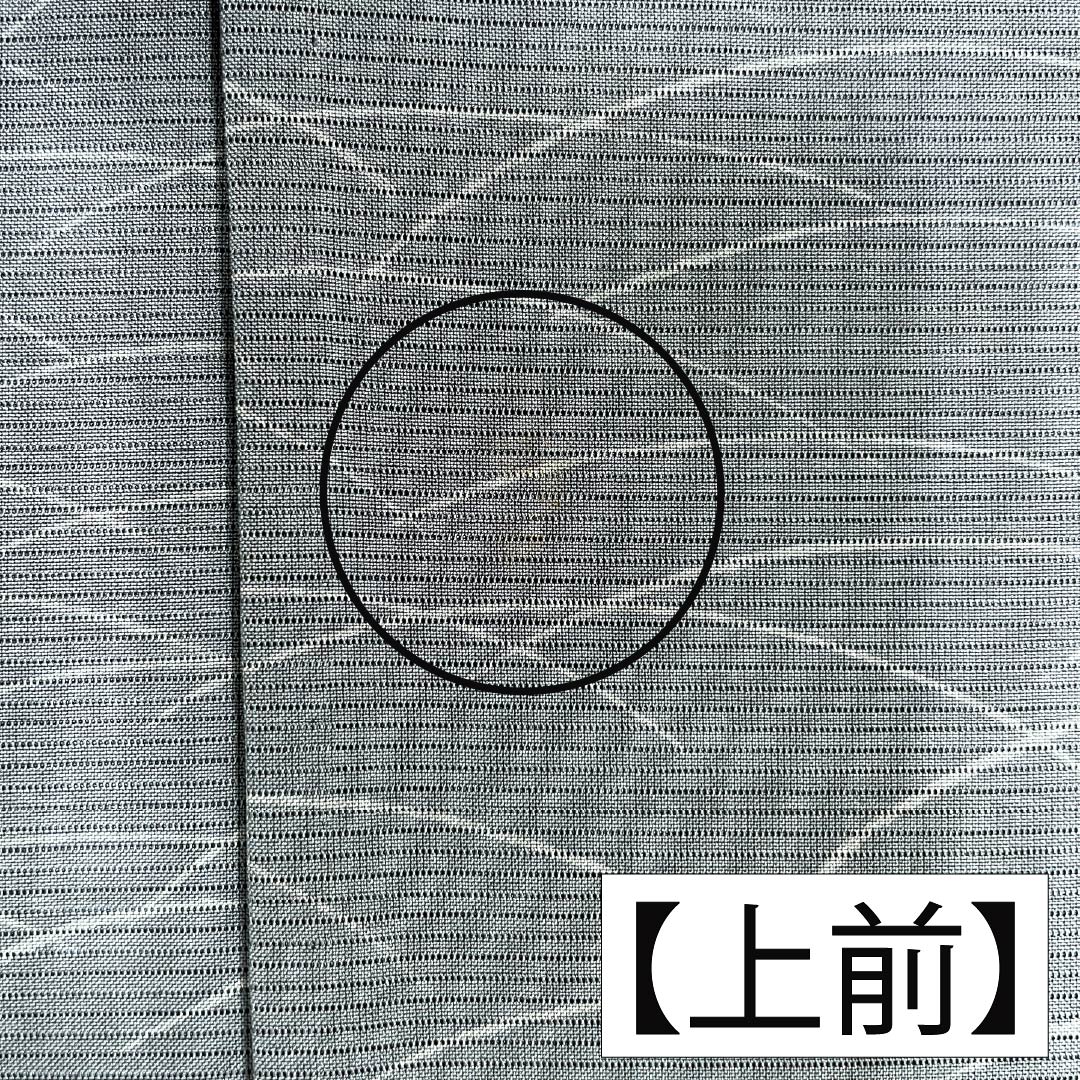 夏物 正絹 小紋 Aランク 身丈157cm 裄丈62cm 浅葱鼠色(あさぎねずいろ) 露芝 絽 緑系 1132004713319