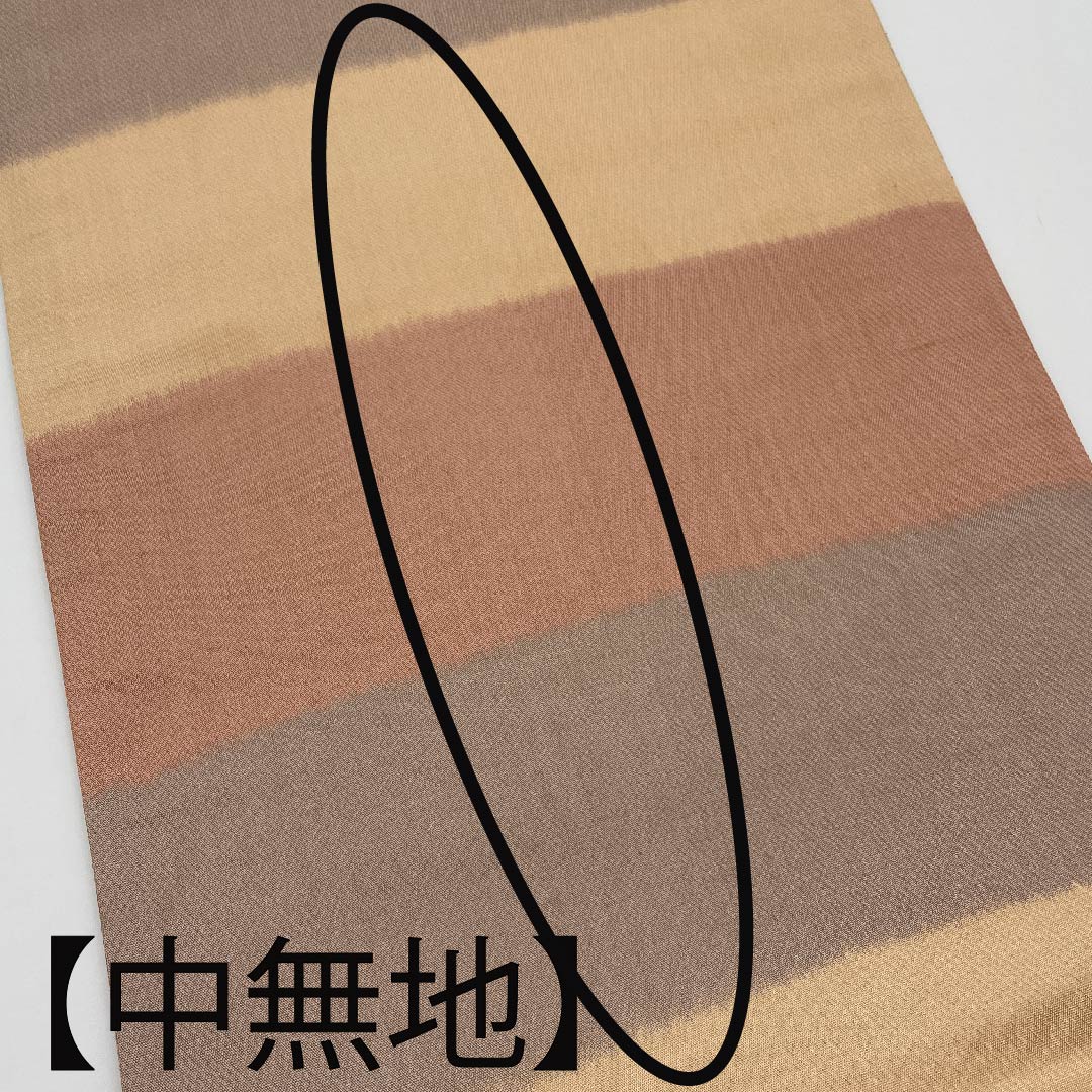 袋帯 横段 七宝 青海波 古典花 帯丈434cm 正絹 Aランク 六通 フォーマル グラデーション系 1123005423399