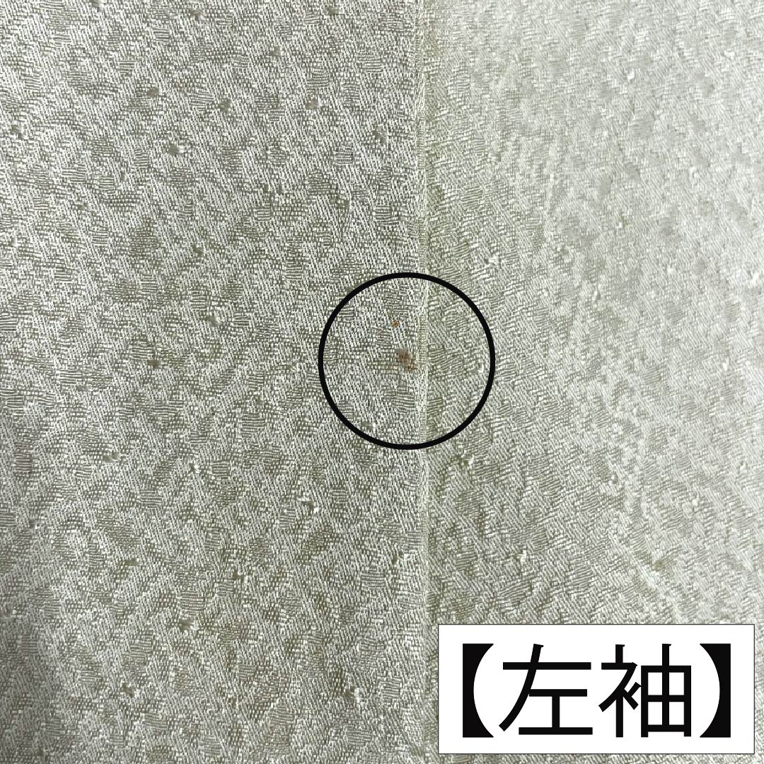 色無地 正絹 Aランク 身丈162cm 裄丈64.5cm 硫黄色(いおういろ) 綸子 作家物 袷 緑系 1114002813419