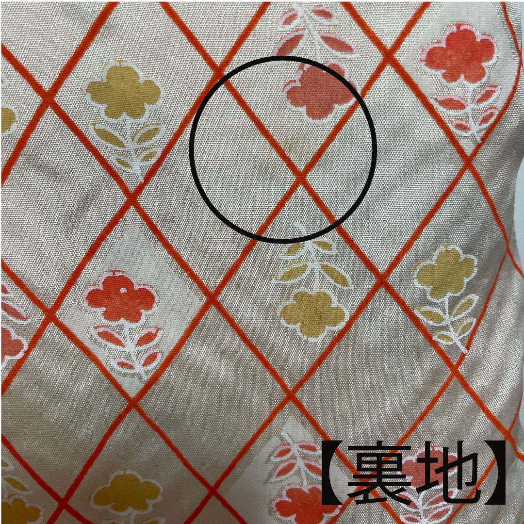 羽織 身丈82cm 裄丈62.5cm 中紅色 絞り 幾何学模様 正絹 Aランク 袷 ピンク系 1117000263913