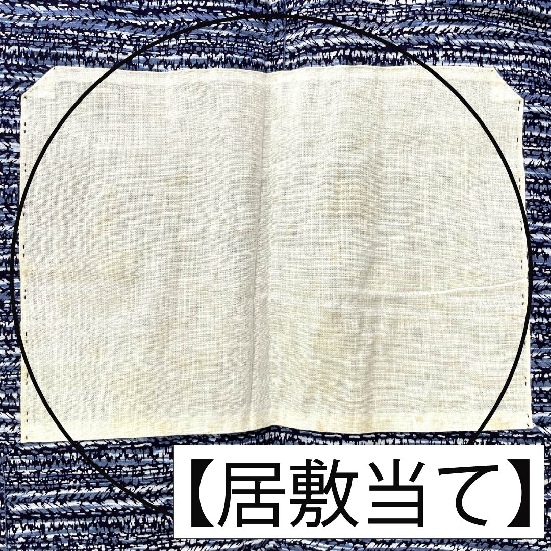 メンズ浴衣 木綿 Bランク 身丈143.5cm 裄丈66cm 露草色(つゆくさいろ) 抽象模様 居敷当て付き 単衣 青系 1138001024417