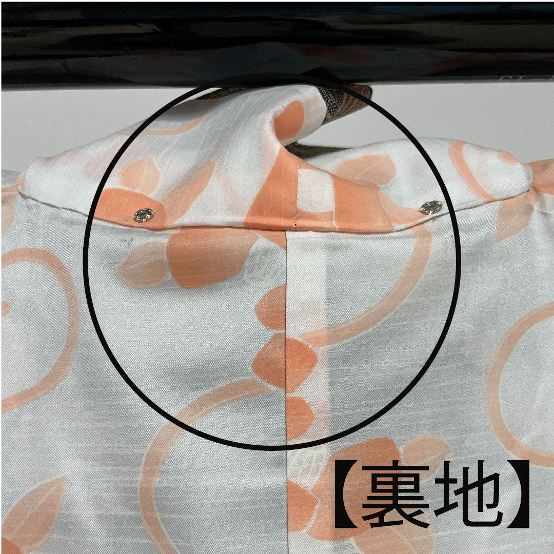 道中着 身丈71cm 裄丈62.5cm 墨色 型染 正絹 Sランク 袷 黒系 1117000542910