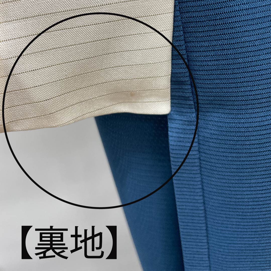 夏物 正絹 訪問着 身丈154.5cm 裄丈63.5cm 中縹色(なかのはなだいろ) 葉模様 しつけ付き 未使用品 絽 Aランク 青系 1132000353217