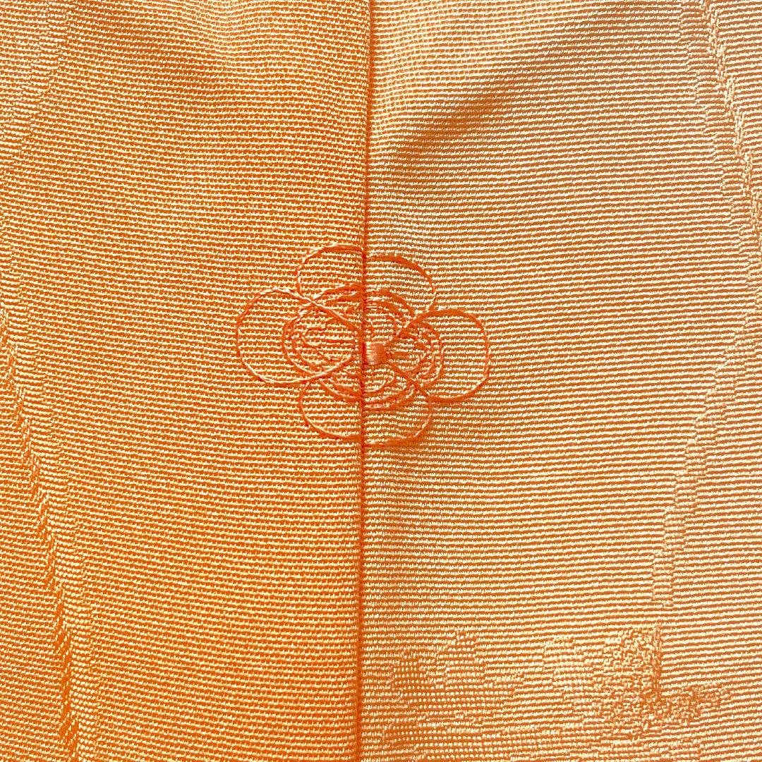 小紋 正絹 Sランク 身丈161.5cm 裄丈64.5cm 袷 ボカシ染 枝花 一つ紋 木瓜 グラデーション系 1115007672499