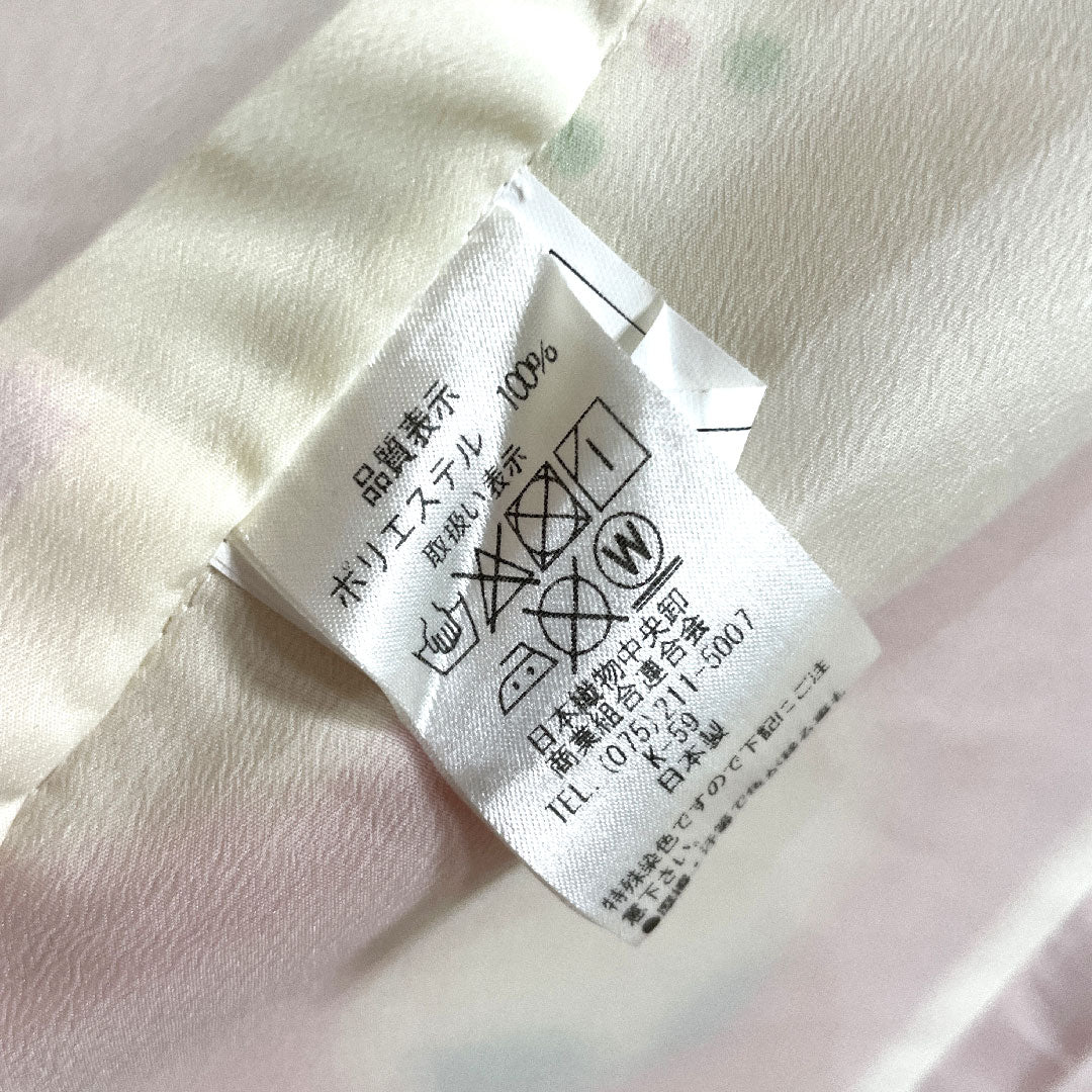 振袖 身丈171.5cm 裄丈67.5cm 袷 土耳古赤色 洗える着物 桜 ポリ Sランク 赤系 1113001082612