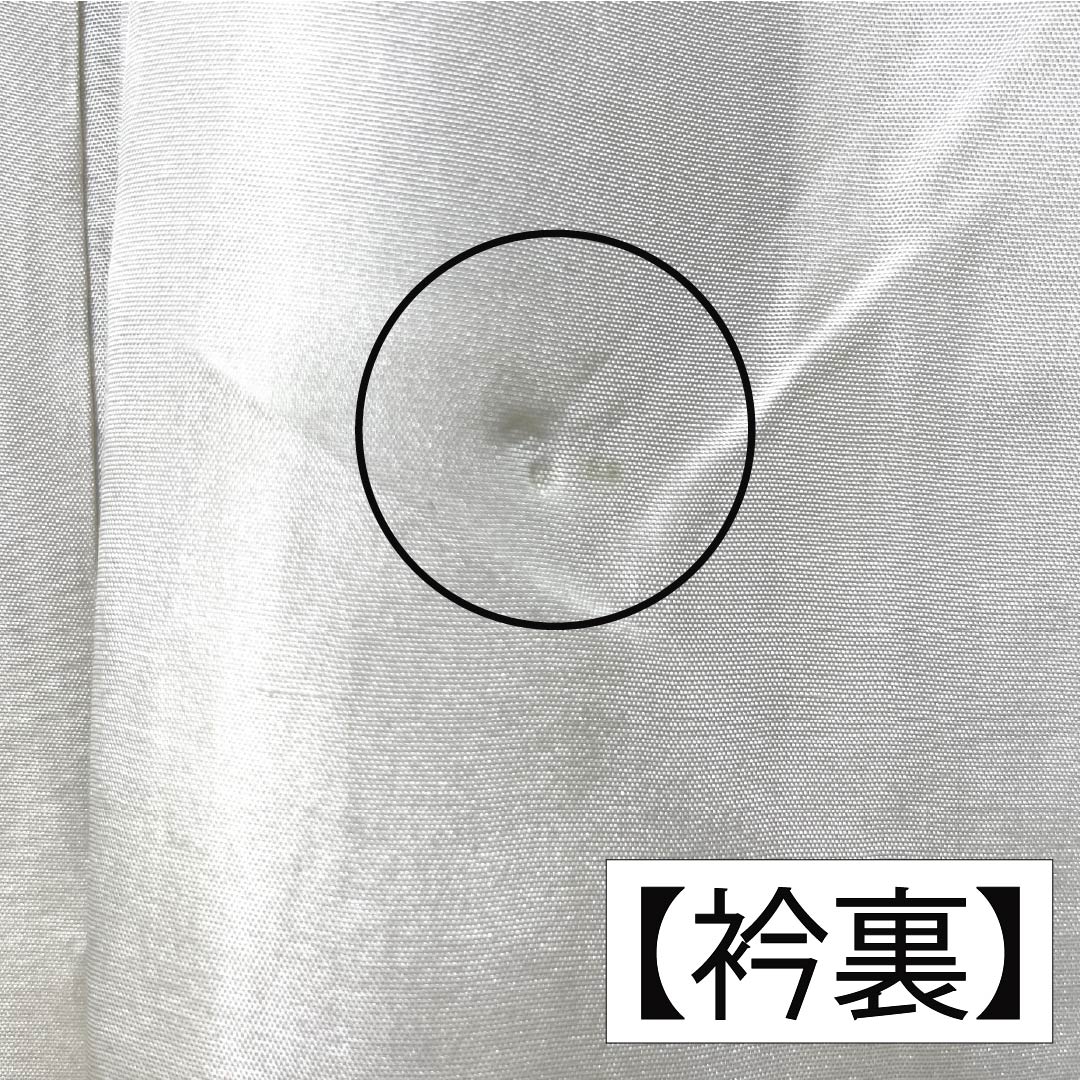 紬 正絹 身丈159cm 裄丈63.5cm 薄卵色(うすたまごいろ) 経絣 幾何学模様 しつけ糸付き Aランク 袷 ベージュ系 1116003883325