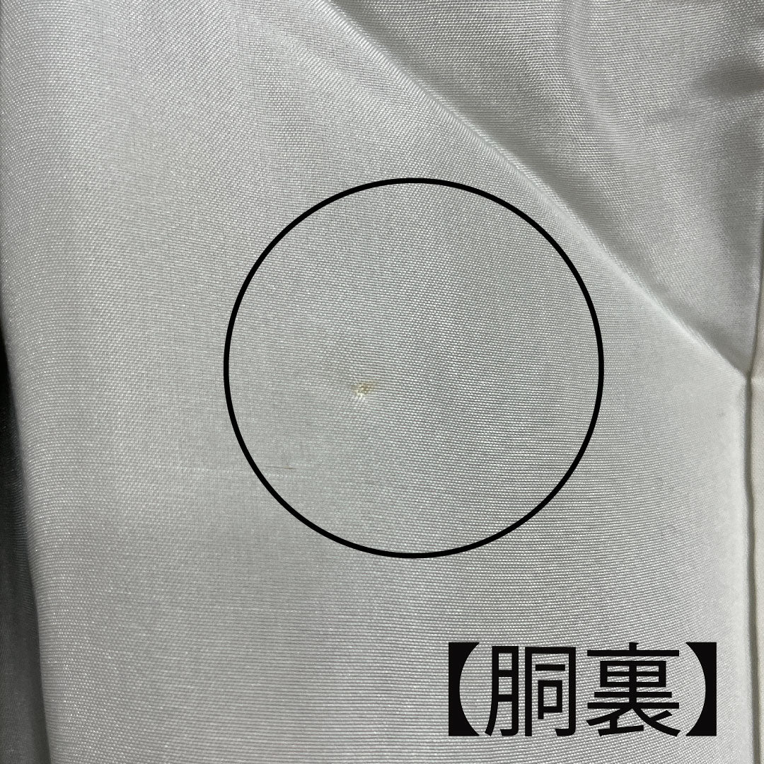 紬 身丈158cm 裄丈61cm 緑衫色 抽象模様 正絹 Sランク 袷 緑系 1116002042319