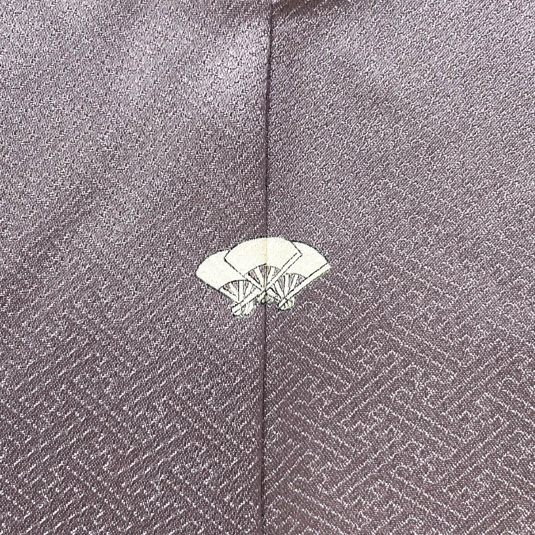 訪問着 正絹 Bランク 袷 身丈164cm 裄丈64.5cm 紅掛鼠色(べにかけねずいろ) 京友禅 一つ紋 草木 紫系 1112007044420