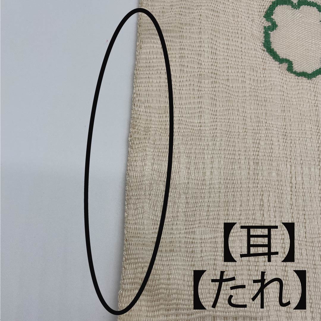 名古屋帯 生成り色 花柄 雪輪柄 帯丈340cm 正絹 Bランク ポイント柄 カジュアル クリーム系 1124004584315 名古屋仕立て