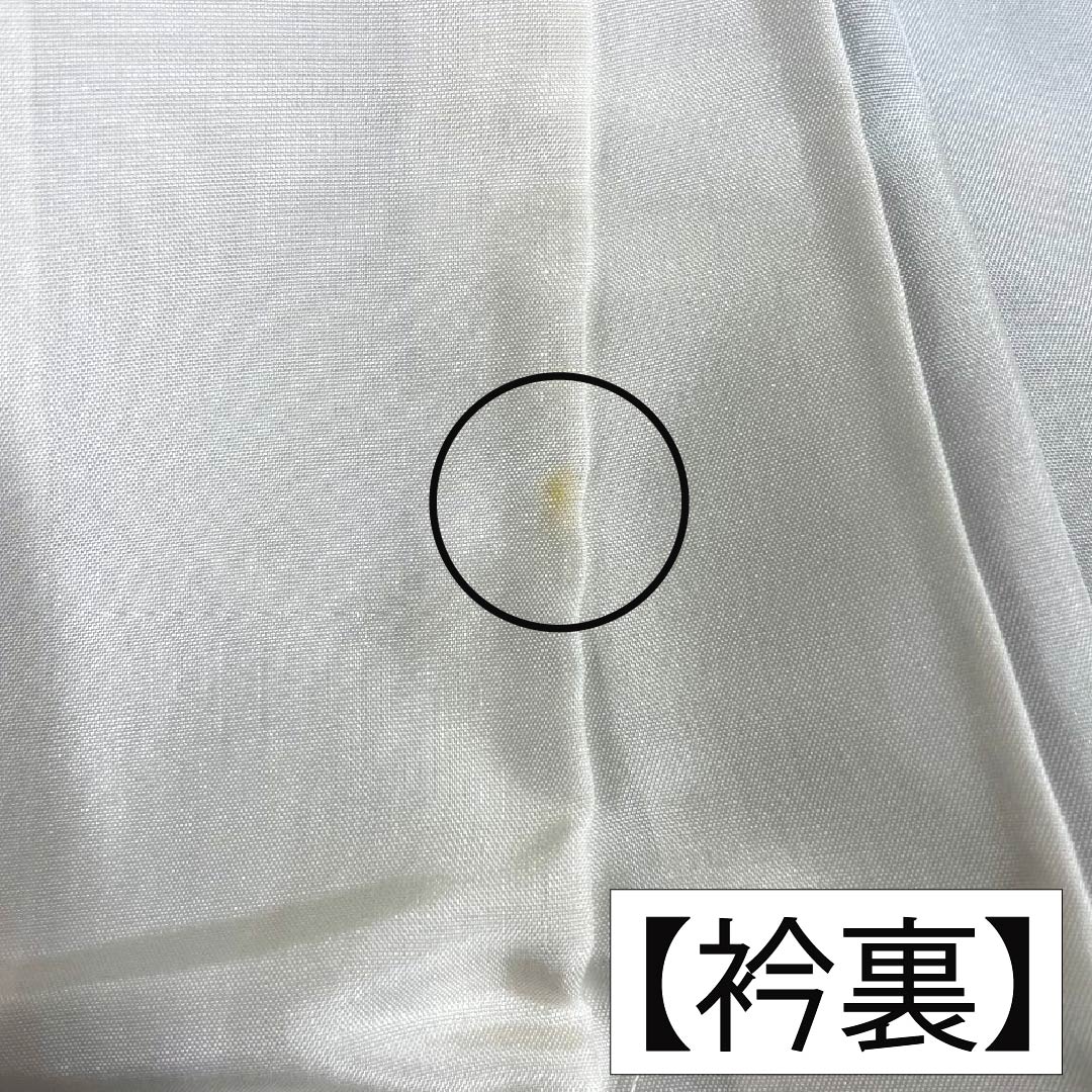 色無地 正絹 Aランク 身丈150.5cm 裄丈63cm 花緑青色(はなろくしょういろ) 紋意匠 百貫達夫 一つ紋 袷 水色系 1114003203124