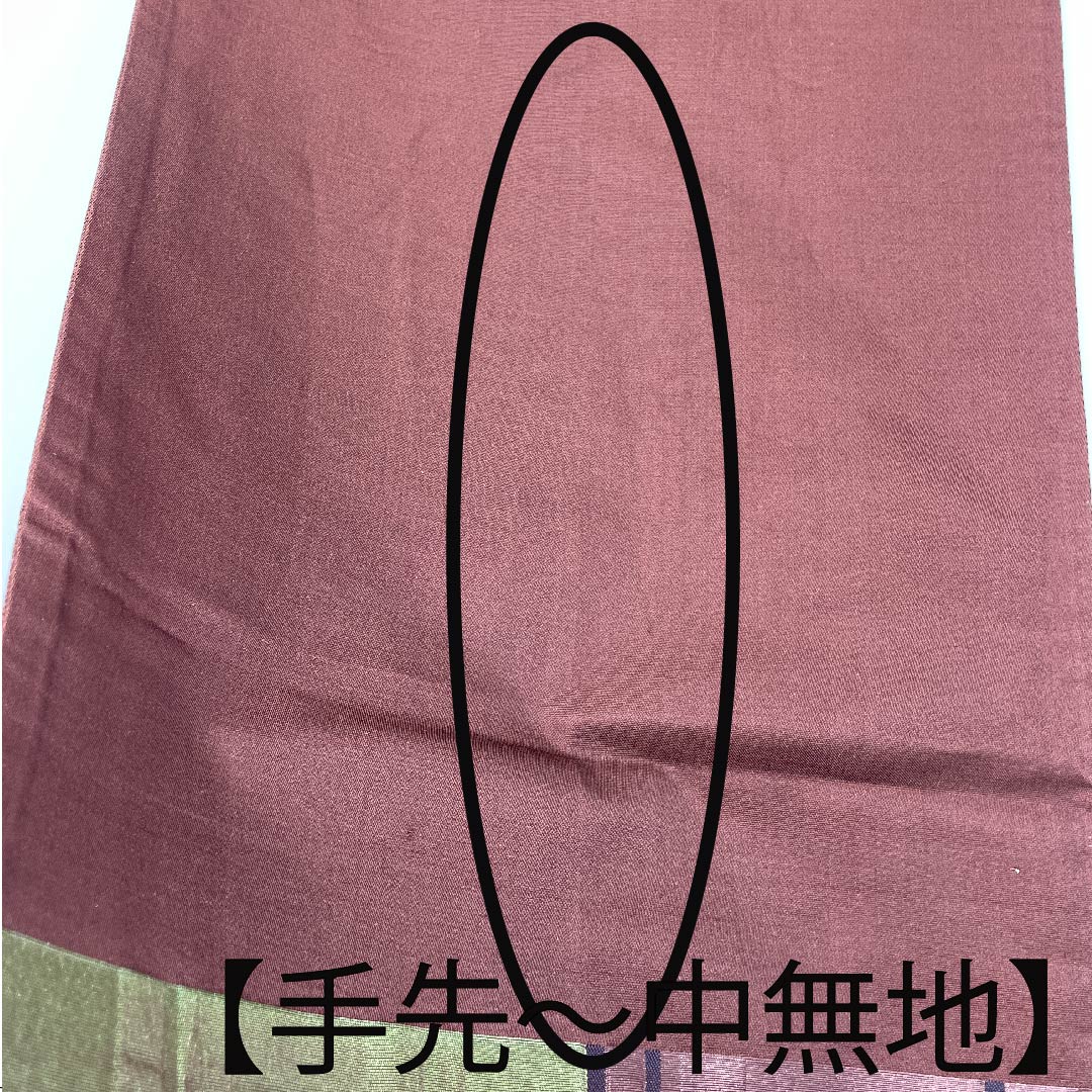 袋帯 憲法茶色(けんぽうちゃいろ) 横段 幾何学模様 帯丈412cm 正絹 Sランク 六通 カジュアル 茶系 1123010372314