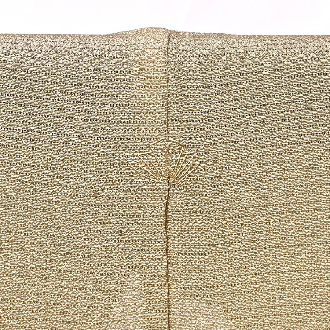 夏物 正絹 付下げ Sランク 身丈150.5cm 裄丈62cm 丁子色(ちょうじいろ) 南克治 加賀友禅 一つ紋 絽 ベージュ系 1132005062125