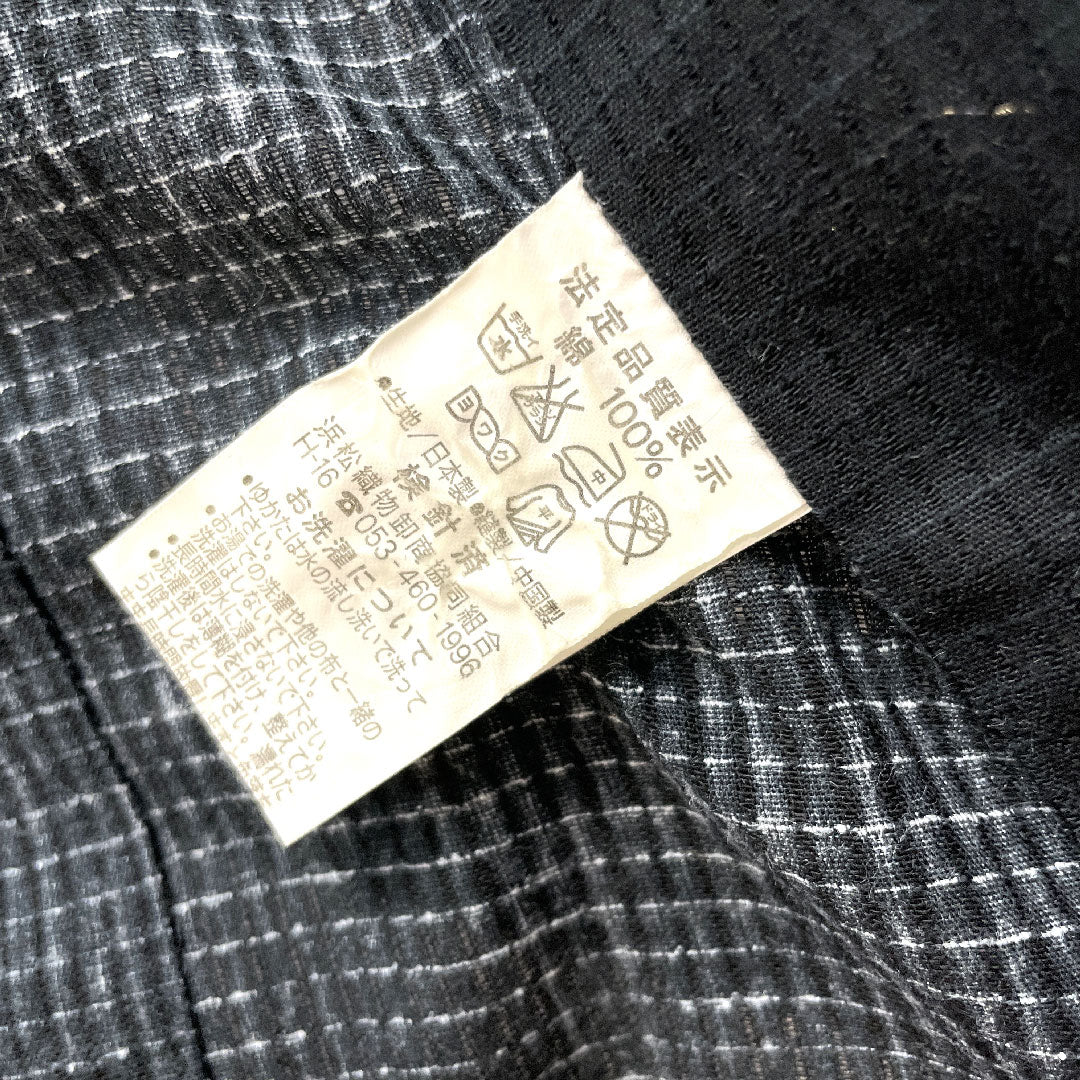 浴衣 牡丹 木綿 Sランク 単衣 身丈158cm 裄丈67.5cm 黒系 1118002112310