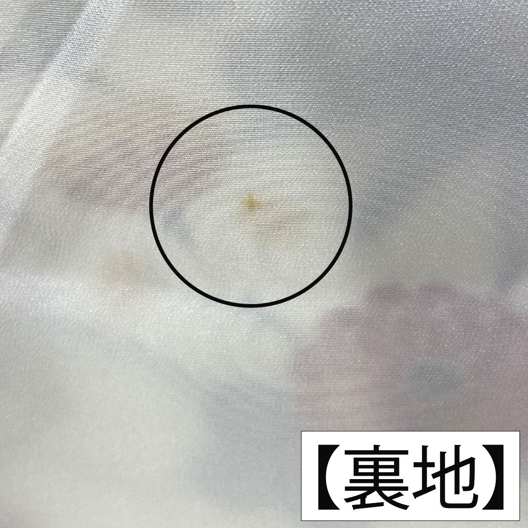 小紋 正絹 Sランク 身丈161cm 裄丈63cm 袷 京紅型 菊 萩 松 しつけ糸付き 白系 1115007602411