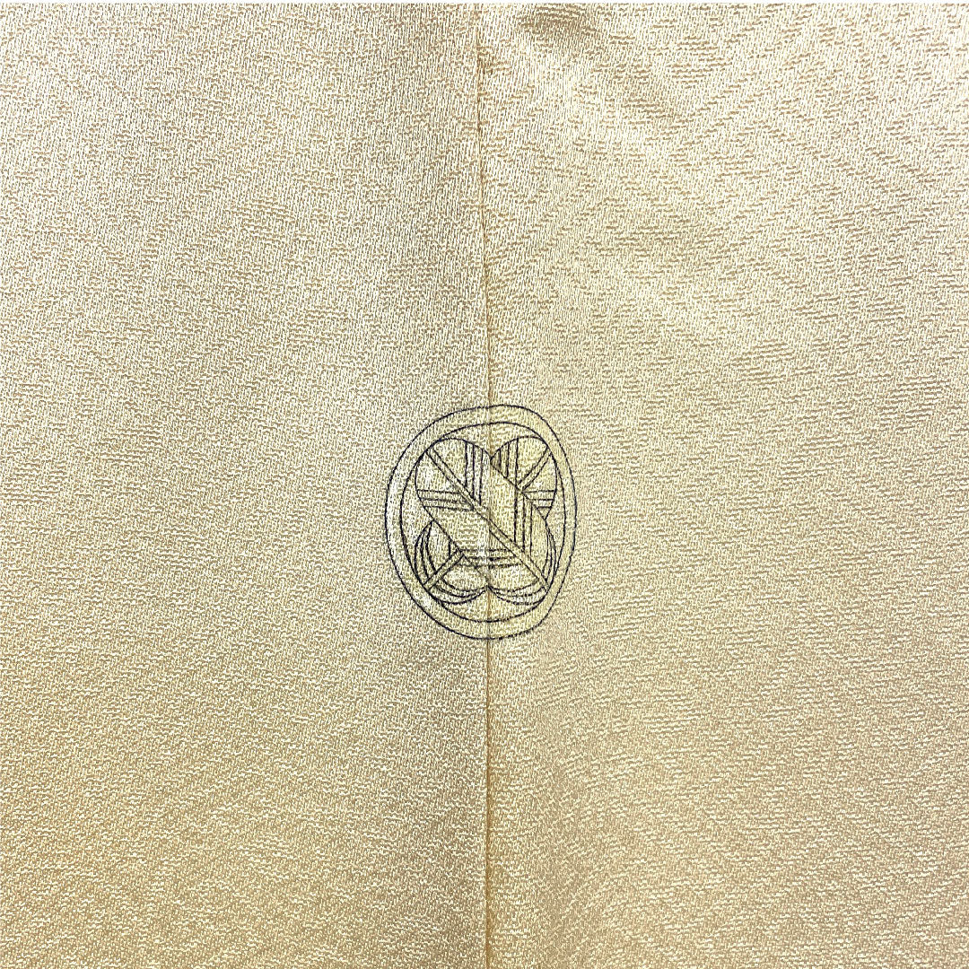 色留袖 身丈157cm 裄丈64cm 袷 東京友禅 正絹 Bランク 三つ紋 クリーム系 1111000284315