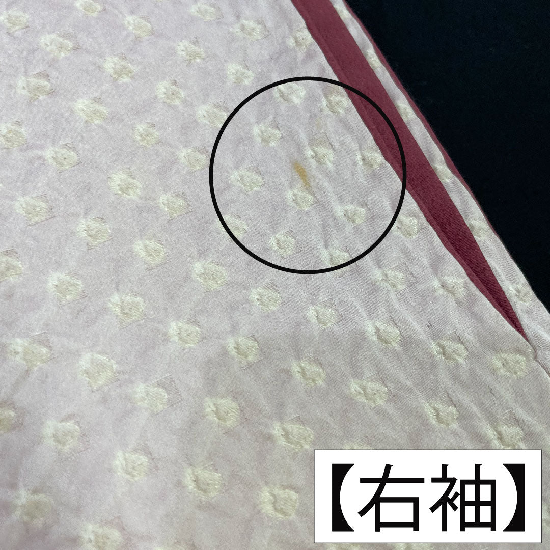 訪問着 正絹 袷 身丈159.5cm 裄丈63cm 桜色 絞り 辻ヶ花 Aランク 紫系 1112004113320