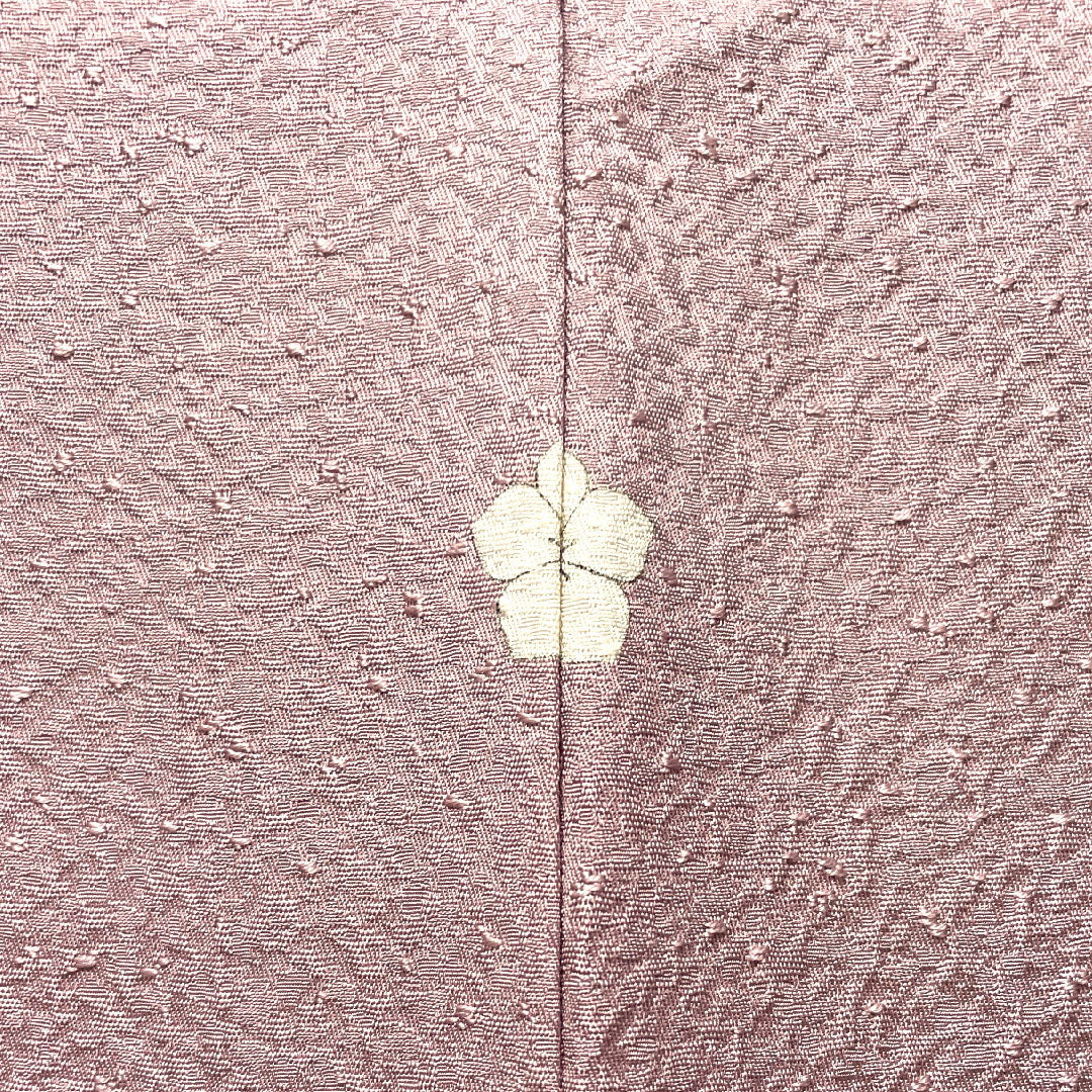 訪問着 正絹 袷 身丈161cm 裄丈66cm 葡萄色 刺繍 吉祥文様 Sランク 紫系 1112003532420