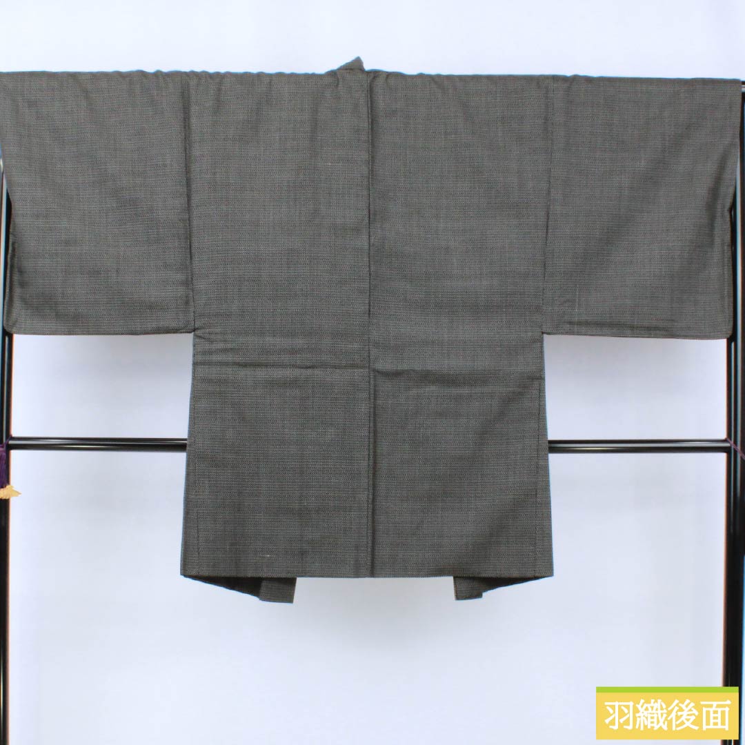 Men's Silk B-Rank Kimono, Length 139cm, Sleeve Length 68.5cm, Small Kasuri Pattern, Tortoise Shell Pattern, Lined, Black, Product Number: 1119001424310