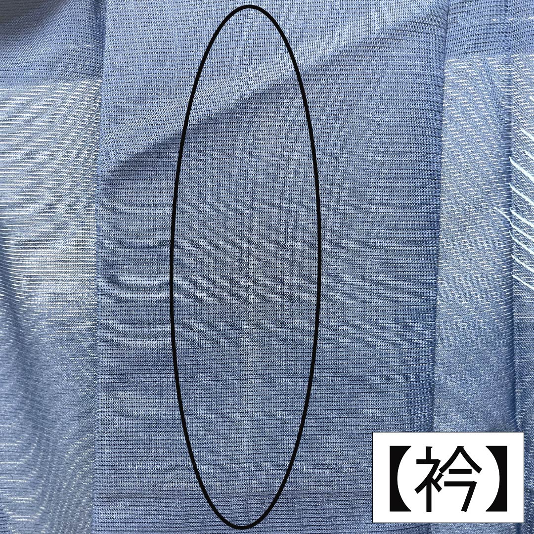 夏物 ポリエステル 付下げ Aランク 身丈155cm 裄丈62cm 濃紺色(のうこんいろ) 抽象模様 洗える着物 絽 紺系 1132005273318