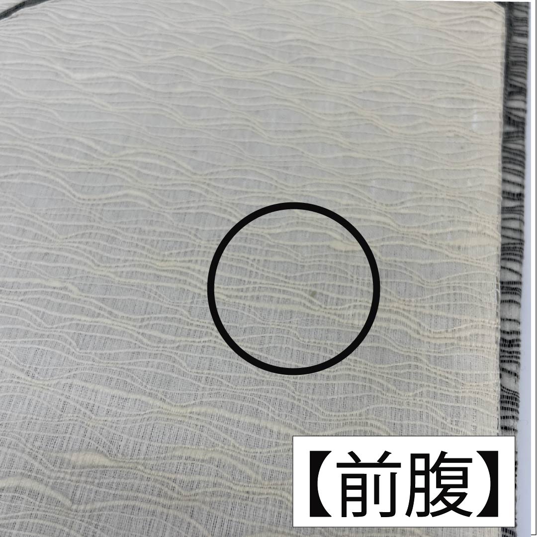 袋帯 正絹 生成り色(きなりいろ) 櫛織 抽象模様 帯丈444cm Aランク ポイント柄 カジュアル モノトーン 1123012343327