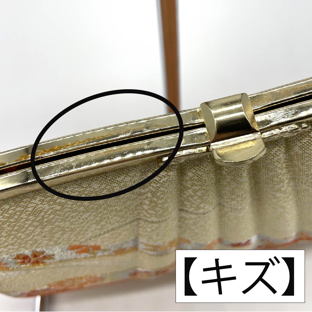 (新古品)草履バッグセット フォーマル Aランク 2way 佐賀錦 Mサイズ 金系 1133000323321