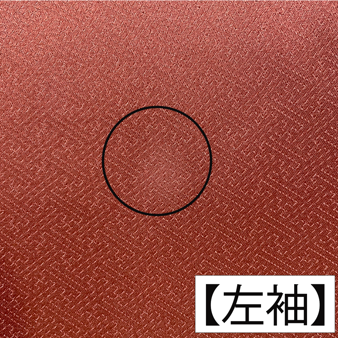 色留袖 正絹 身丈166cm 裄丈65cm 袷 紅唐色(べにとういろ) 京友禅 格天井 宝尽くし 一つ紋 左離れ立葵 Aランク 朱系 1111001563516
