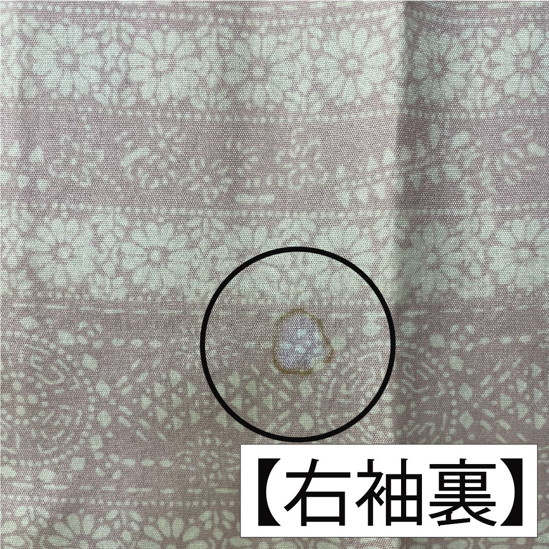 Michiyuki coat, pure silk, length 77.5cm, sleeve length 64cm, geometric pattern, B rank, lined, black, 1117001104910
