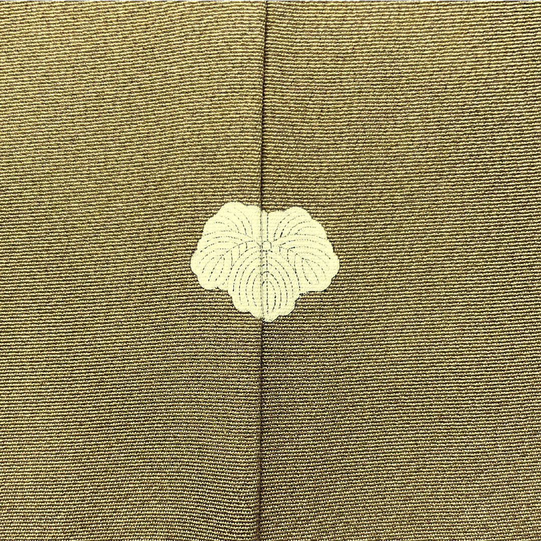 彩色留袖、纯丝、长度161厘米、袖长66厘米、衬里、壁灰色、京加贺友禅、暗襟、山水纹、三个徽章、常春藤、A级、棕色、1111001403414