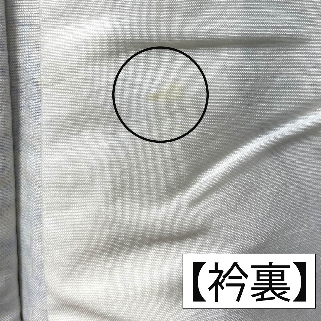 小紋 ポリエステル 身丈150.5cm 裄丈66cm 袷 紺瑠璃色(こんるりいろ) 型染 芝 草花 Sランク 紺系 1115005442118