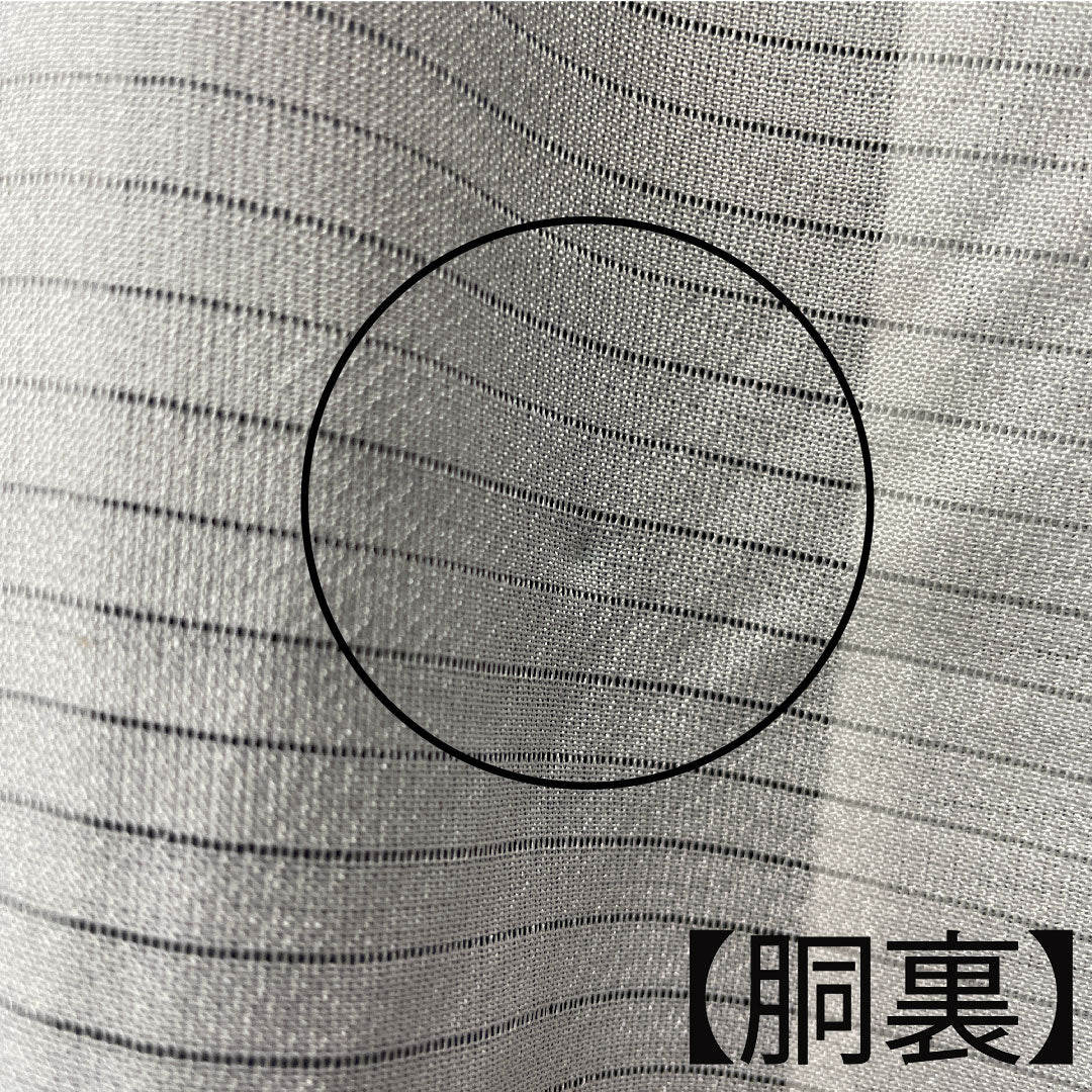 訪問着 夏物 身丈158cm 裄丈66cm 瞑色 絽 竹屋町刺繡 抽象模様 桔梗に三つ鱗 正絹 Sランク 紺系 1112002772318