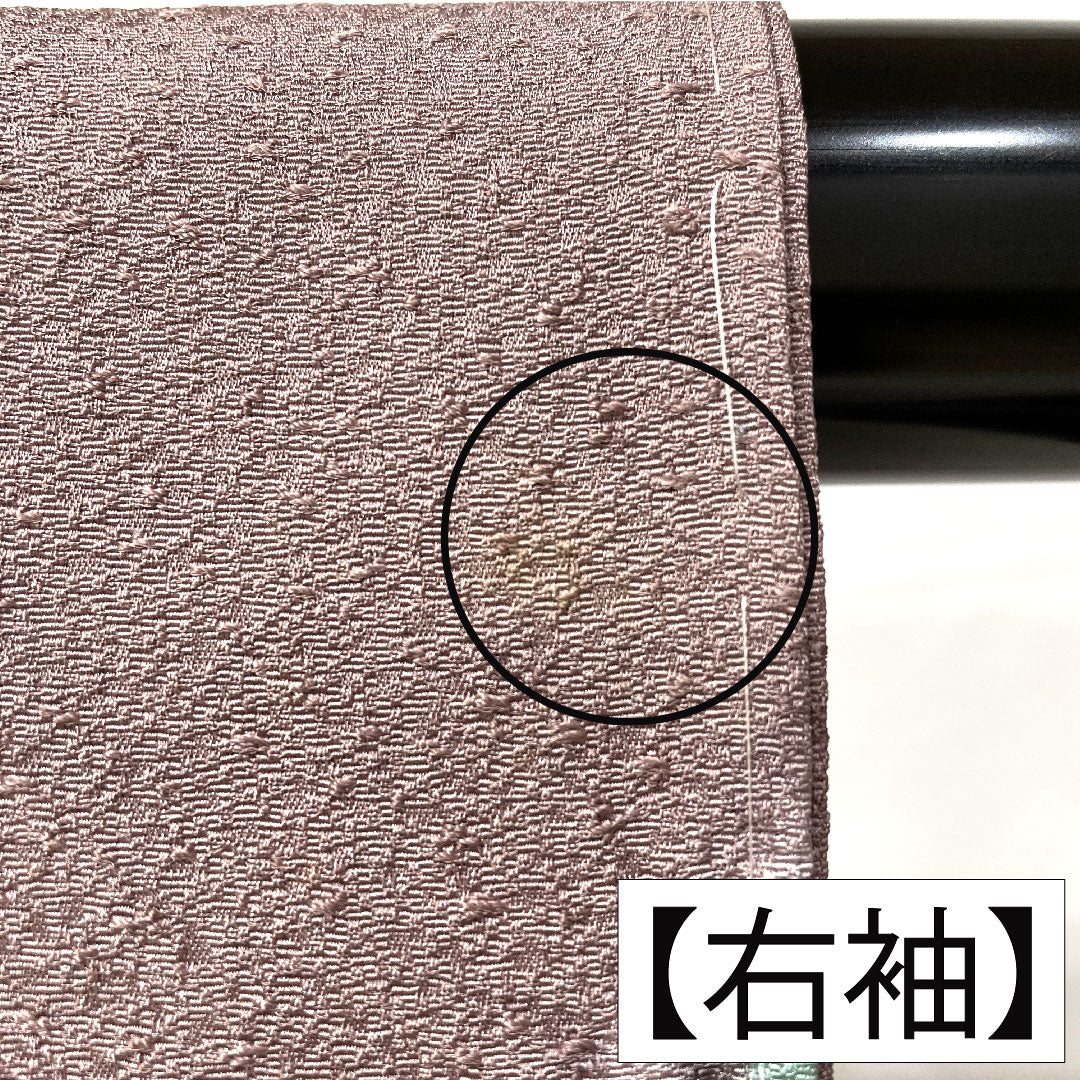 訪問着 正絹 袷 身丈157cm 裄丈66.5cm 葡萄色(えびいろ) 辻ヶ花 パールトーン加工 Aランク 紫系 1112005863320