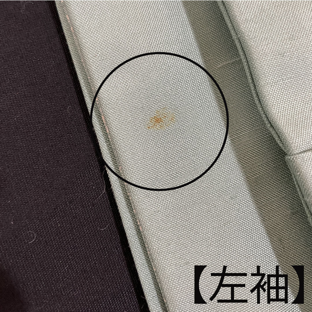 訪問着 正絹 袷 身丈161cm 裄丈62.5cm 豆青色 牛首紬 抽象模様 Aランク 緑系 1112003263419