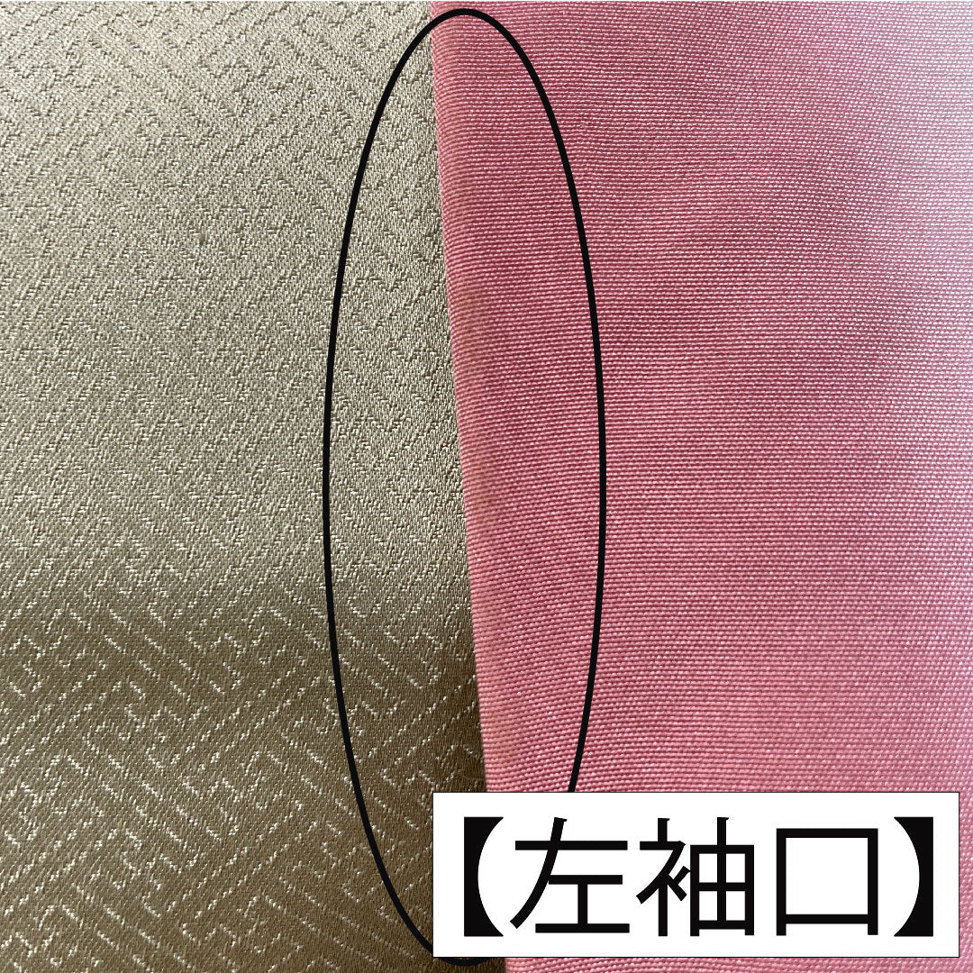 訪問着 正絹 袷 身丈163cm 裄丈68cm 亜麻色(あまいろ) 京友禅 草花模様 Aランク 緑系 1112005963419