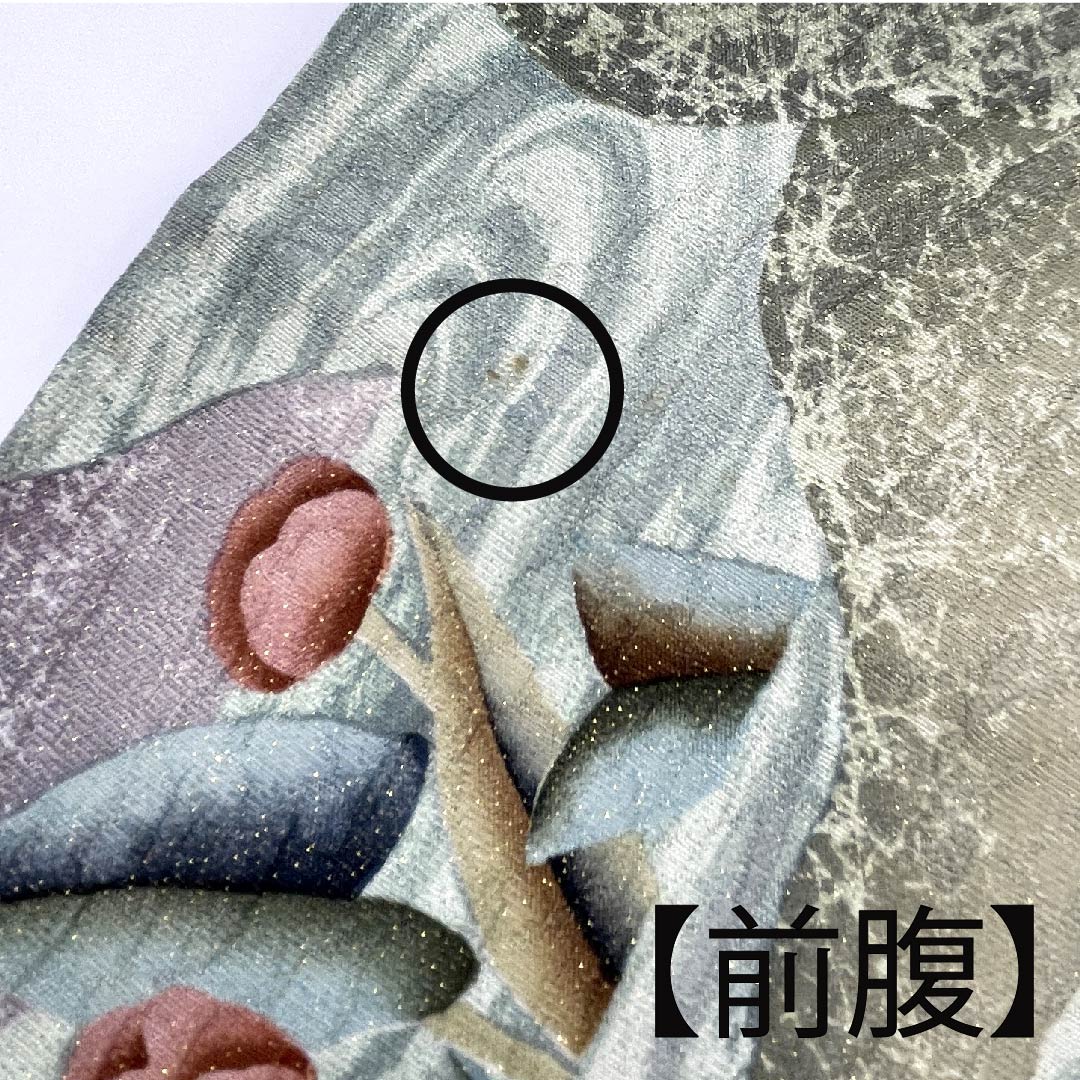 袋帯 ふくれ織り 抽象模様 ラメ 帯丈434cm 正絹 Bランク 六通 カジュアル グラデーション系 1123003064399