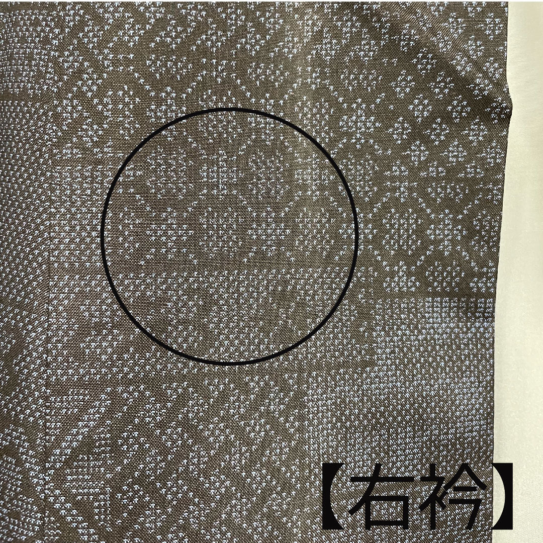 大島紬 身丈169.5cm 裄丈68cm 経緯絣 正倉院文様 正絹 Aランク 袷 紺系 1116001863518