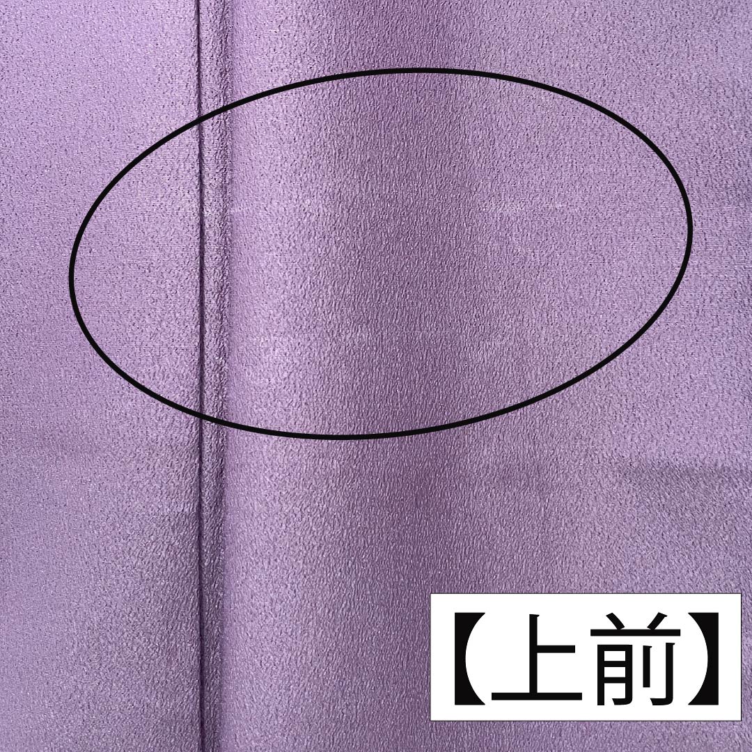 色無地 ポリエステル Aランク 身丈165cm 裄丈66cm 深紫色(ふかきむらさきいろ) 素無地 洗える着物 袷 紫系 1114002283520