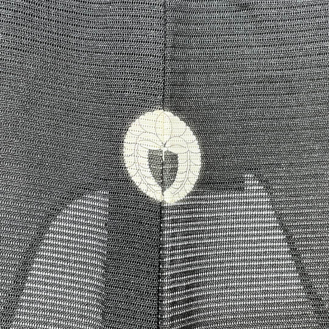 Summer pure silk black formal kimono, length 153cm, sleeve length 62cm, Kyoto yuzen, five crests, wisteria, silk, A rank, black, 1132002103210
