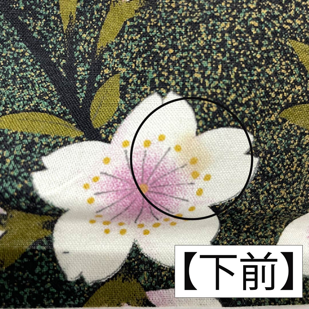 浴衣 木綿 身丈162cm 裄丈68cm Bランク 単衣 グラデーション系 萌葱色(もえぎいろ) 長春色(ちょうしゅんいろ) 桜 1118005984499