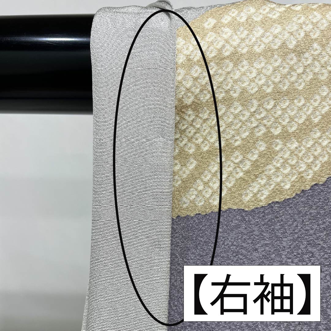 訪問着 正絹 Sランク 袷 身丈155cm 裄丈66cm 薄鼠色(うすねずいろ) 貴族鼠色(きぞくねずいろ) 京友禅 草花 グレー系 1112006312322