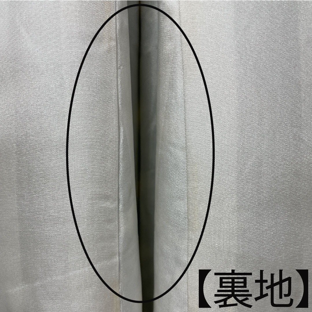 小紋 正絹 身丈167.5cm 裄丈65.5cm 袷 山藍摺色 Sランク 緑系 1115003672519