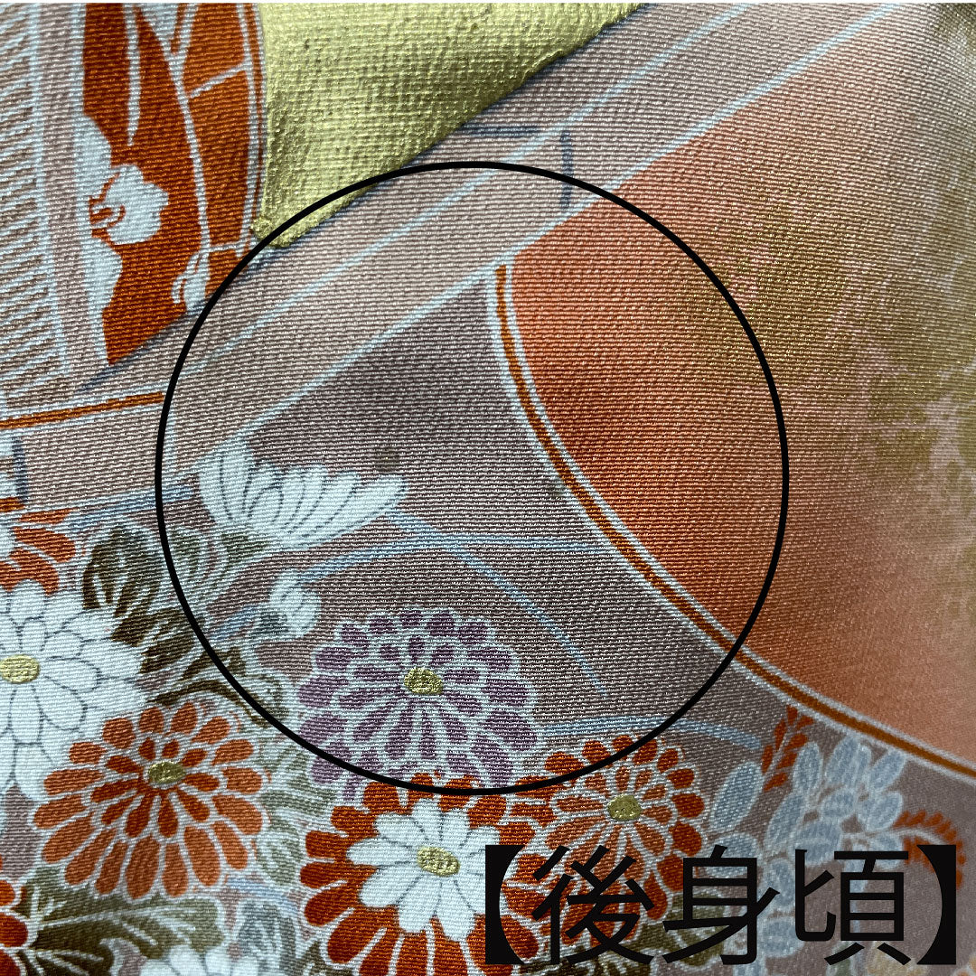 黒留袖 身丈159.5cm 裄丈63cm 袷 京友禅 吉祥文様 丸に並び瓶子 正絹 Aランク 五つ紋 黒系 1111000843310